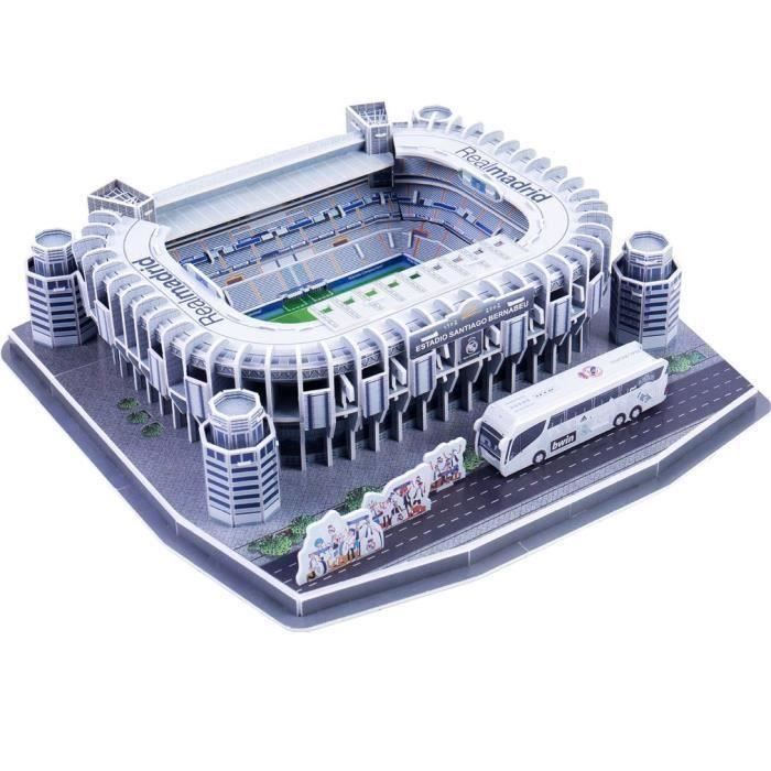 3D Puzzle Estadio Santiago Bernabéu Stadium Modèle, Real Madrid Stade Modèle Football Souvenir Enfants Cadeau