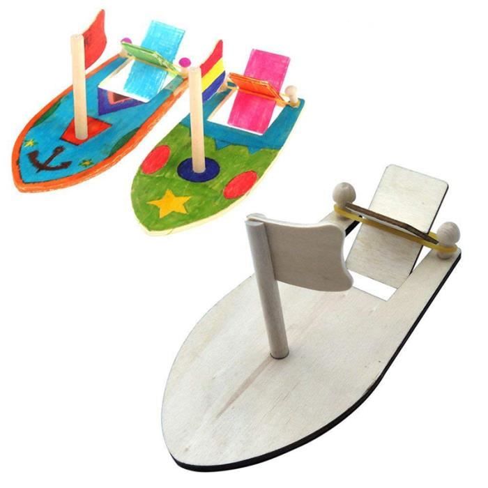 Enfants amusant bricolage assemblage Kits de construction bateau modèle en bois voilier jouets modèle de voile assemblé Kit enfa