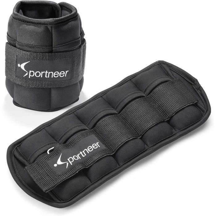 Sportneer Poids de Cheville, Set de Poids réglable à la Cheville, Sangles de Poignet au Poignet,0.45Kg-3.15Kg (Standard) / 1Kg-4.5Kg