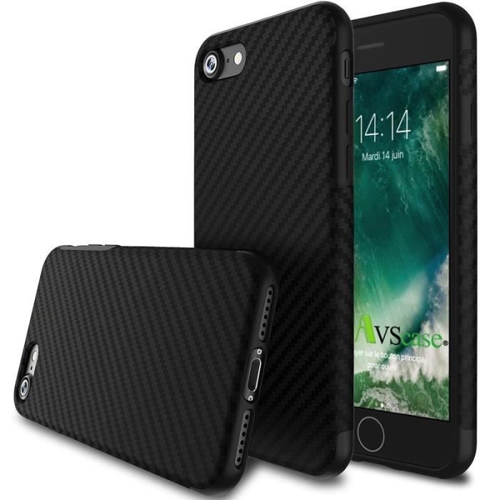 Coque iPhone SE 2020 Carbone - Noir Mat Haute Qualité - AVSCASE