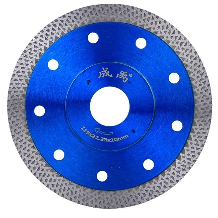 Kit de remplacement de meuleuse d'angle de roue de coupe de lame de scie diamantée pour marbre en béton (115 mm de diamètre)