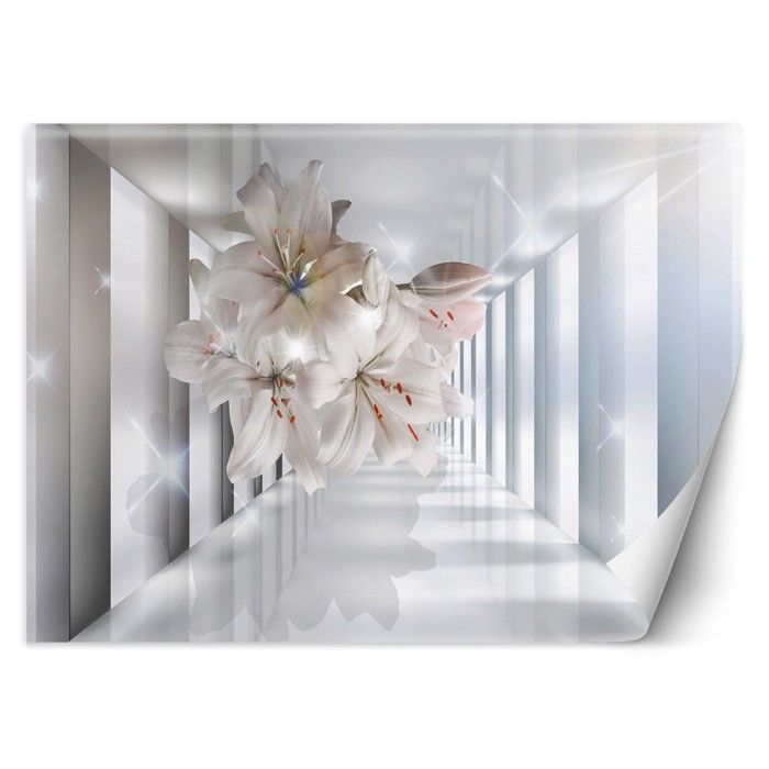 Papier peint, Fleurs dans le couloir 3D (4018F) 100x70 cm
