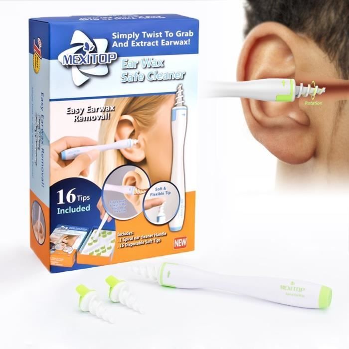 Nettoyeur d'Oreilles Avec 16 Têtes Jetables Mexitop