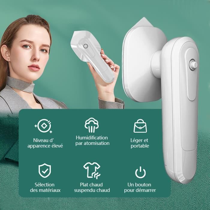 GOOAFREI Mini Défroisseur Vapeur,Fer à Repasser Portable ,Réchauffage Rapide,adapté à la maison, aux voyages