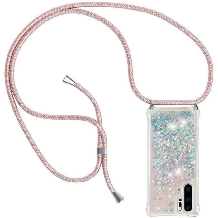 Case À la Mode Étui de téléphone avec Cordon dragonne - Huawei P30 Pro Transparente TPU Housse avec Réglable Smartphone ColliNC