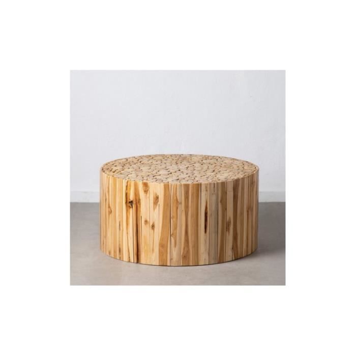 Table basse ronde en rondin de bois 90 cm SUZUKO