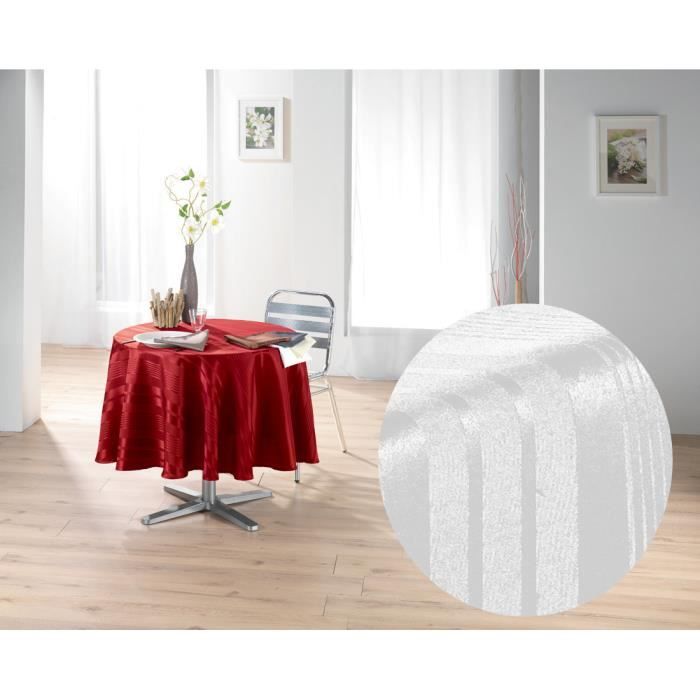 Nappe ronde jacquard 180 cm SMART blanc