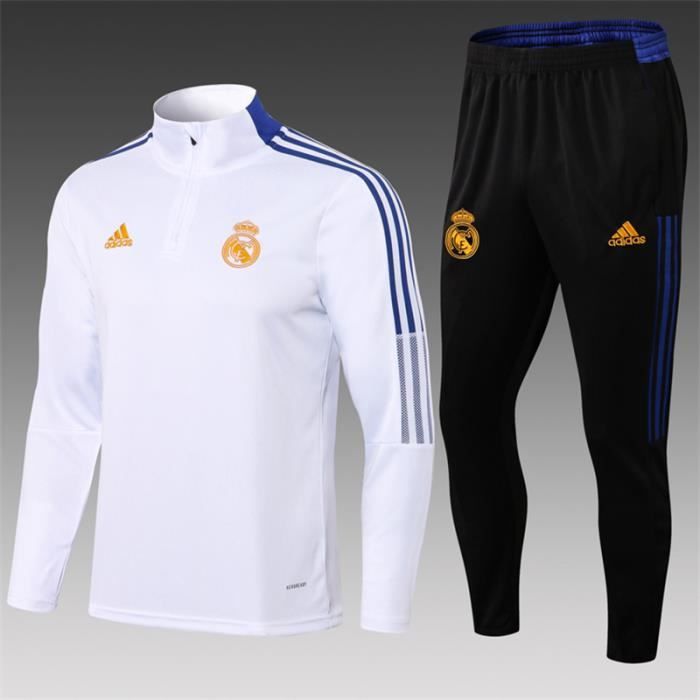 Reals Madrids Survêtement de Foot Homme 2021 2022 Nouveau Maillot de Football Pas Cher Survet Kit