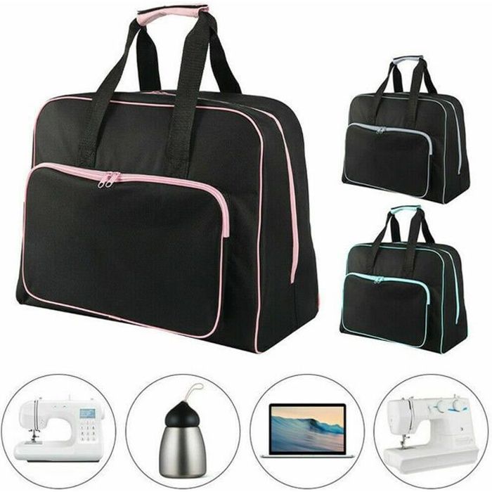 UNIQUE V Sac de Machine à Coudre Multifonctionnel Portable Sac de Rangement Étui de Transport avec Poche Étanche Fourre-tout rose