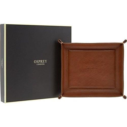 Osprey London - Plateau à monnaie REAL LEATHER, brun chocolat