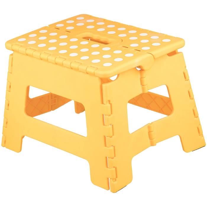 Marche pied / Tabouret pliant Jaune