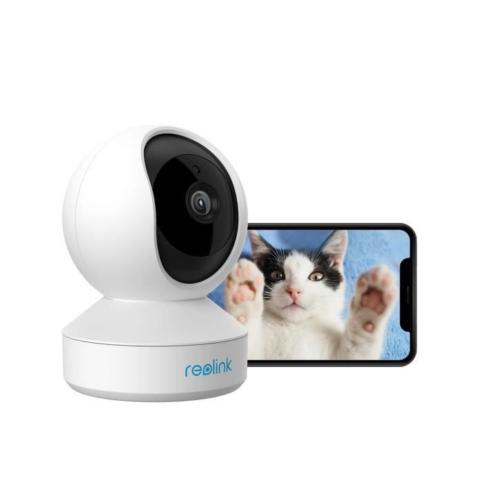Reolink 3MP Caméra IP Surveillance maison WiFi Caméra de sécurité ,Pan&Tilt , Audio Bidirectionnel, Vision Nocturne -E1