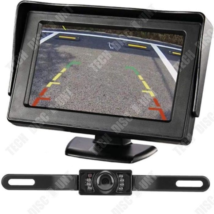 TD® Kit complet moniteur + caméra de recul Sans Fil Infrarouge Vision Nocturne Accessoire voiture périphérique conduite stationnemen