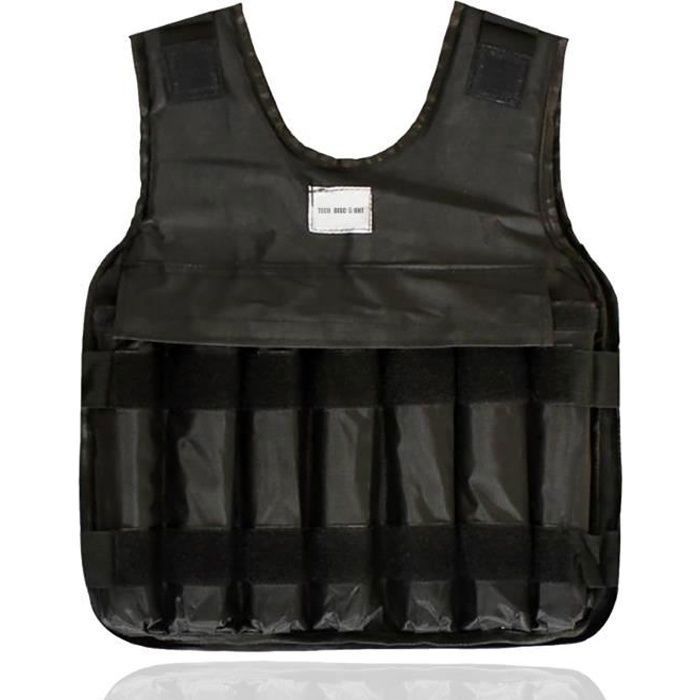 TD® Gilet Lesté de 50Kg Max Chargement d'Exercice Boxe Entrainement d'Exécution Gymnase Gilet de poids invisible