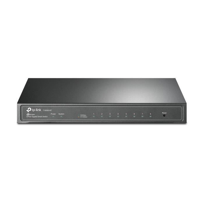 TP-LINK Smart Switch 8-port Pure-Gigabit Desktop, 8 10/100/1000Mbps RJ45 ports, Tag-based VLAN, STP/RSTP/MSTP, IGMP V1/V2/V3