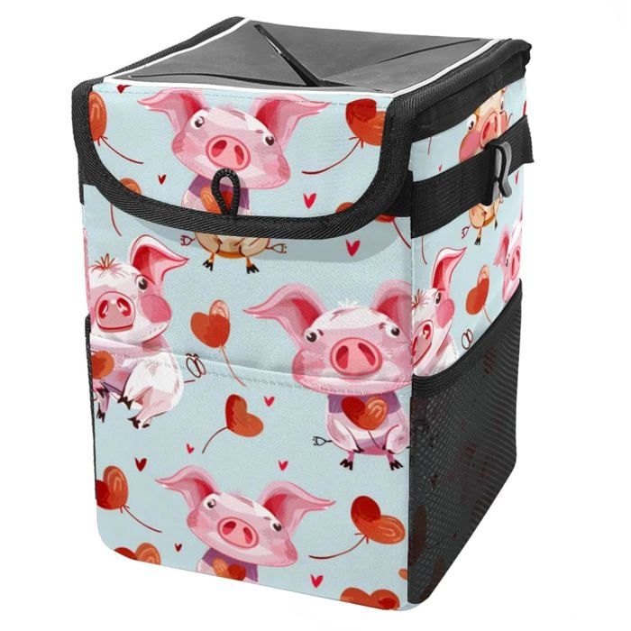 Piu00e8ce Poubelle De Voiture Rouge Avec Couvercle Et Porte