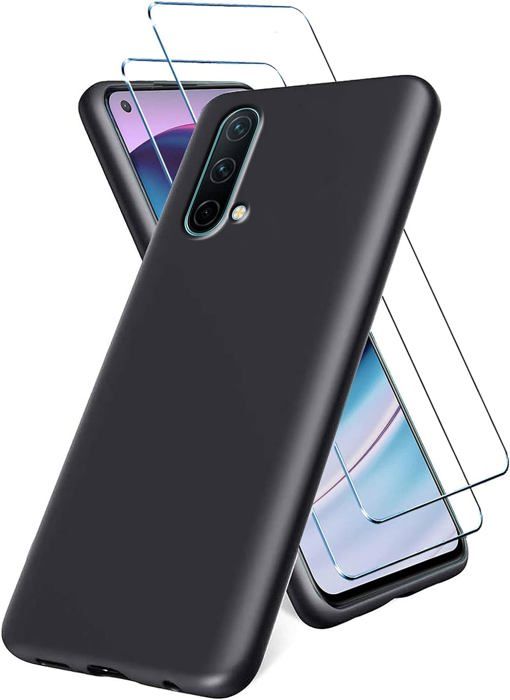 Coque Silicone pour Oneplus Nord CE 2 5G, Housse Souple Gel TPU Noir