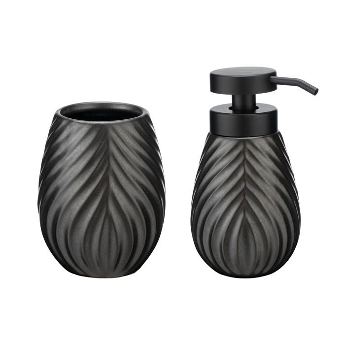 Ensemble 5 Accessoires Salle De Bain Blanc - Distributeur, Porte-brosse à Dents - Neuf