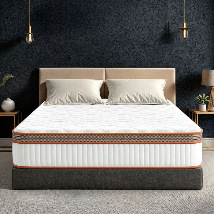 Matelas 140x200 cm Oeko-TEX Mousse A Mémoire Coton de Fibre Aérobie Anti-acariens Respirante 10 Zones de Confort Ép 28cm