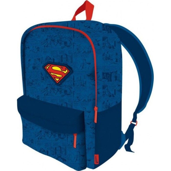 Sac À Dos Junior - NC - Superman - Rouge - 43x31x15 Cm - Mixte