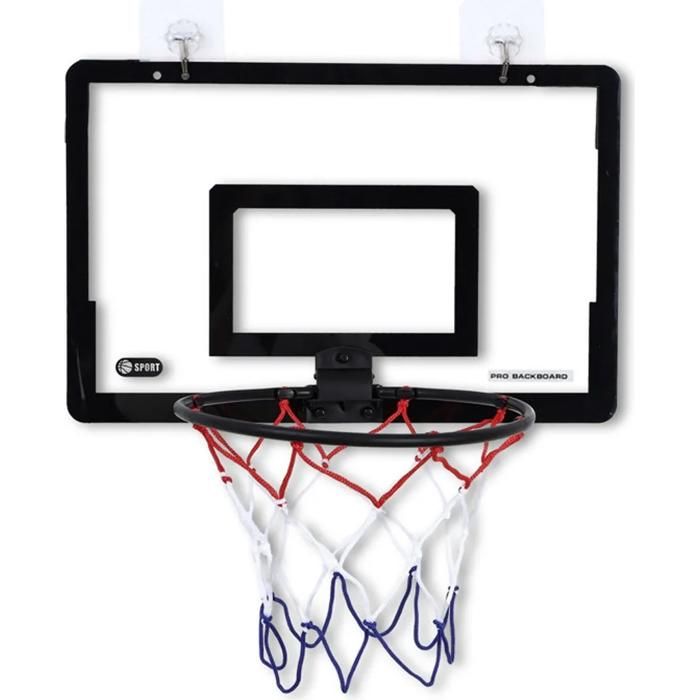 Panier basket-ball suspendu mur sans perçage mini-jouet porte cadeau enfant noir YYV