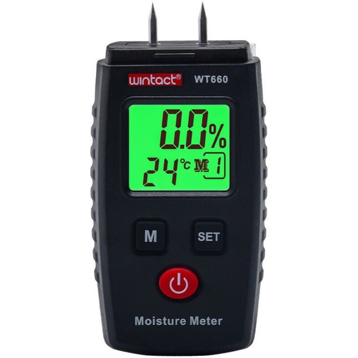 Testeur Humidité KENMIC - Détecteur LCD Portable Pour Bois, Murs, Sol Et Matériaux De Construction
