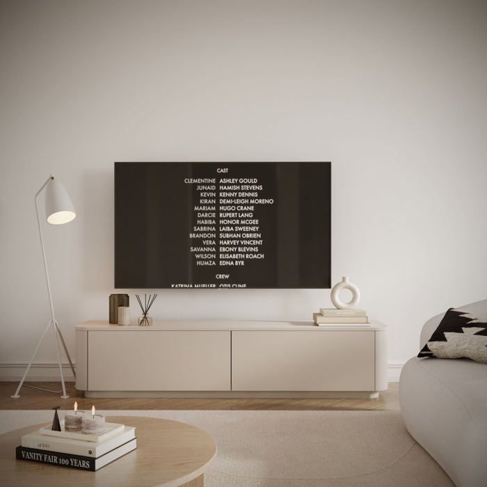 Meuble TV mural ou posé – LUVIO – 175 cm – gris cachemire