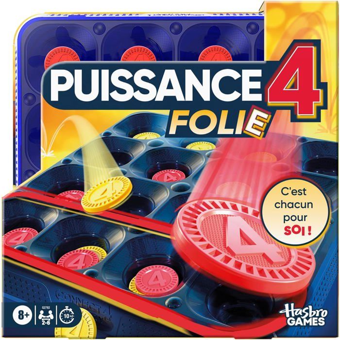 Jeu de société Puissance 4 Folie - SVATV - Rapide et amusant - 26x26 cm ...
