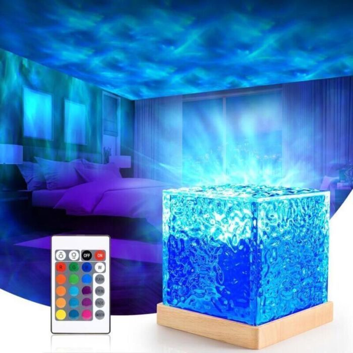 Lumière décorative Ocean Wave Sensory Light avec 16 couleurs lumière pour chambre/fête/salle de jeux Avec Télécommandeveilleuse
