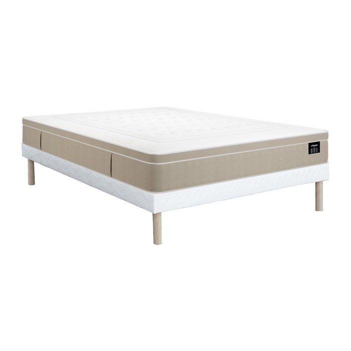 Ensemble 160 x 200 cm sommier tapissier + matelas hybride ressorts ensachés 7 zones et gel à mémoire de forme ép.28cm - CIREVA de Ensemble 160 x 200 cm sommier tapissier + matelas hybride ressorts ensachés 7 zones et gel à mémoire de forme ép.28cm - CIREVA de