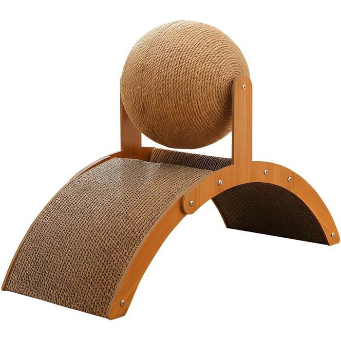 Aishang Jouet Griffoir pour Chat avec Boule à Griffer Sphère d’Exercice sur Base Jeu Interactif Chat Lapin et Chien JOUET