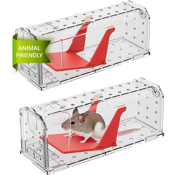 2 X pièges à souris sans cruauté pour intérieur et extérieur Piège antiparasitaire durable pour capture