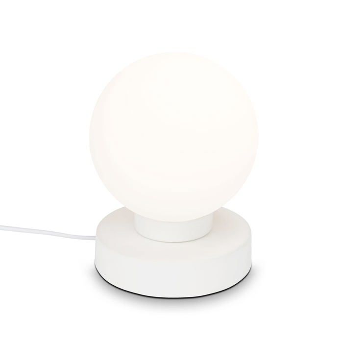 Lampe de chevet avec interrupteur à câble verre opale culot E14 max. 25 W lampe de table lampe de bureau et lecture 126 x 15