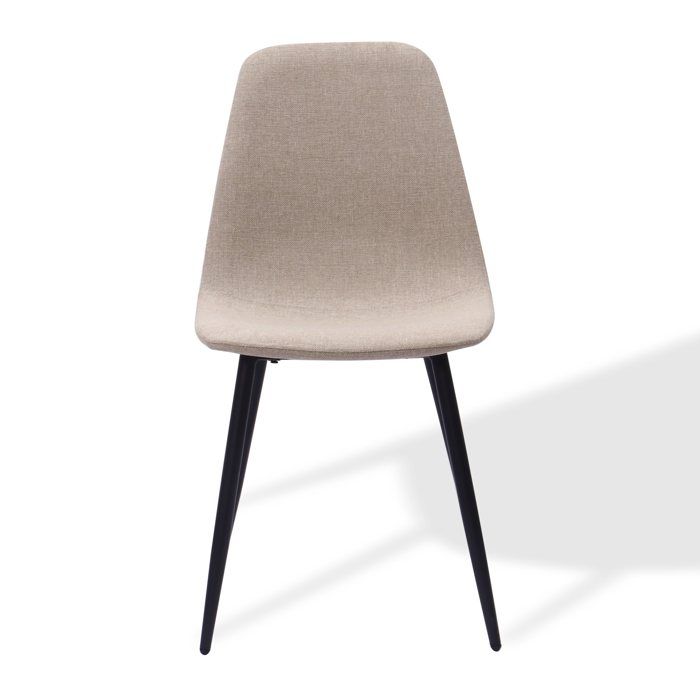 Chaise de salle à manger lot de 2 en tissu et métal style scandinave minimaliste montage facile intérieur ORVRYN