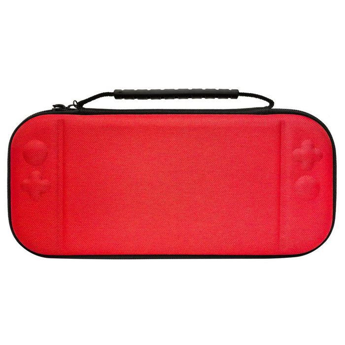 Alpha Omega Players Étui de protection - Switch 2 - Rouge et bleu - Tissu texturé - Fermeture zippée - vue 2