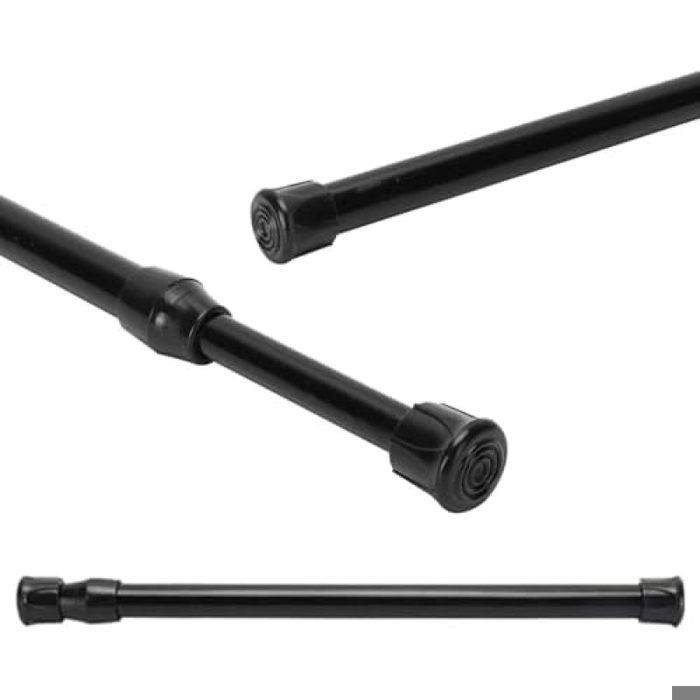 Barre à Rideaux Noire Pour Fenêtres Tringle à Rideau Réglable En Métal De 1 3 Cm/0 5 Po De 2540 cm/9 815 7 pollici TRINGLE