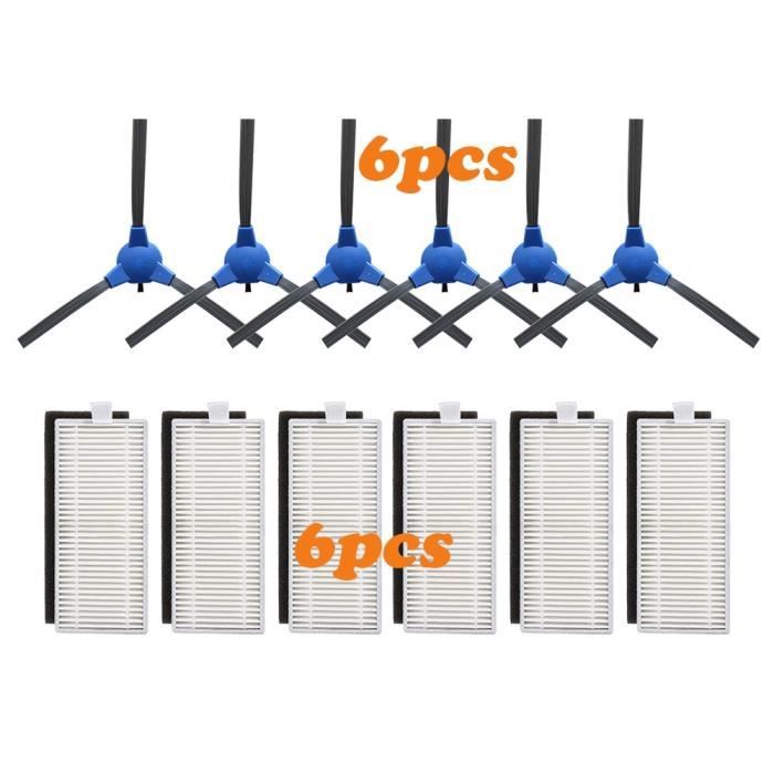 Ersatzteile Set Für Cecotec Conga 1090 - 1 Hauptbürste, 6 HEPA Filter, 8 Seitenbürsten, 4 Mopptücher