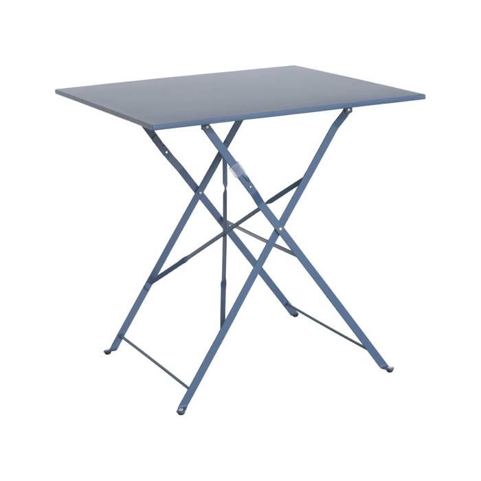 Table De Jardin Bistrot Pliable 70x70 Cm – Acier Thermolaqué, 2 Places, Livrée Montée - 2