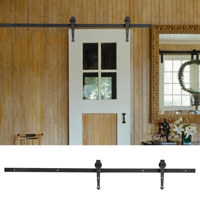 Kit de quincaillerie pour porte de grange coulissante simple, rouleau