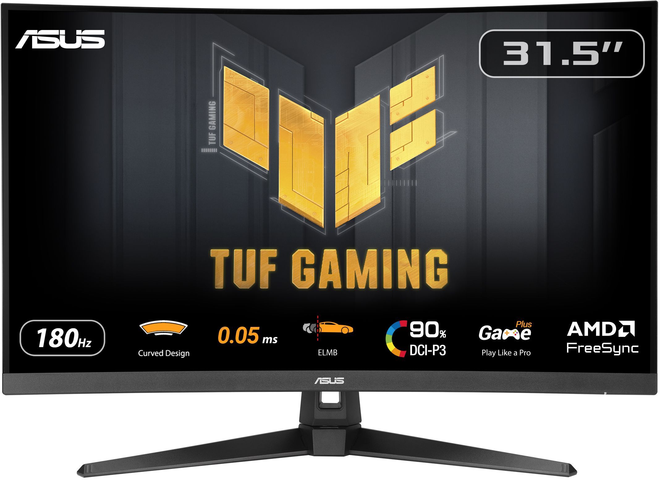 Ecran PC Gamer incurvé – ASUS – TUF Gaming VG32WQ3B – 31.5 – QHD – 180Hz – 1ms – FreeSync – ELMB – HDR – 90% DCI-P3