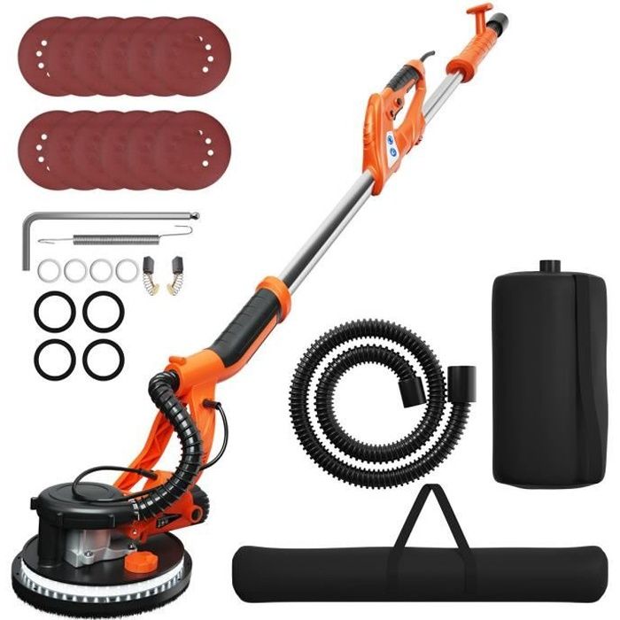 Costway Ponceuse A Platre Murale 750w O250mm Avec 6 Vitesses Variables Systeme D Aspiration Lumiere Led 12 Papiers Abrasifs Achat Vente Ponceuse Polisseuse Costway Ponceuse A Platre T Cdiscount
