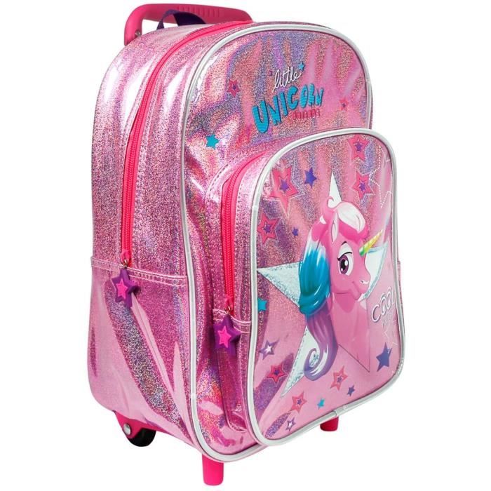 Sac à Roulette Licorne pour Fille Fillette 2-5 Ans - Cartable Petit avec  Roues et Paillettes Roses pour Enfant - Petit Sac à D[280] - Cdiscount  Bagagerie - Maroquinerie