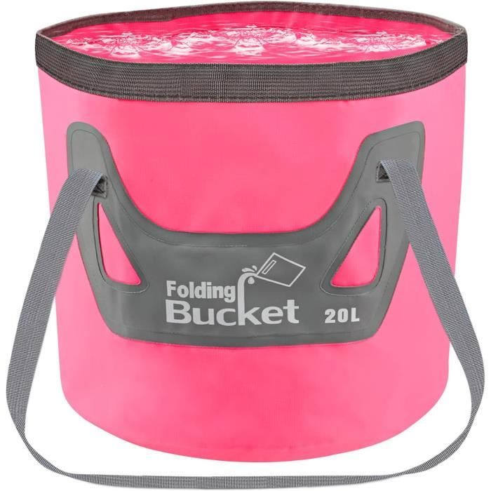Seau Pliant Schildkröt 2 Litres – Silicone Accordéon, 20 Cm, Gain De Place Pour Plage Et Jardin