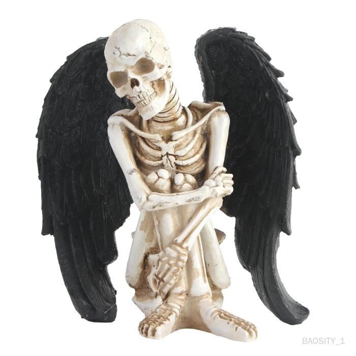 Crâne Humain Statue Squelette Tête Figurine Halloween Décor Aigle -  Cdiscount Maison