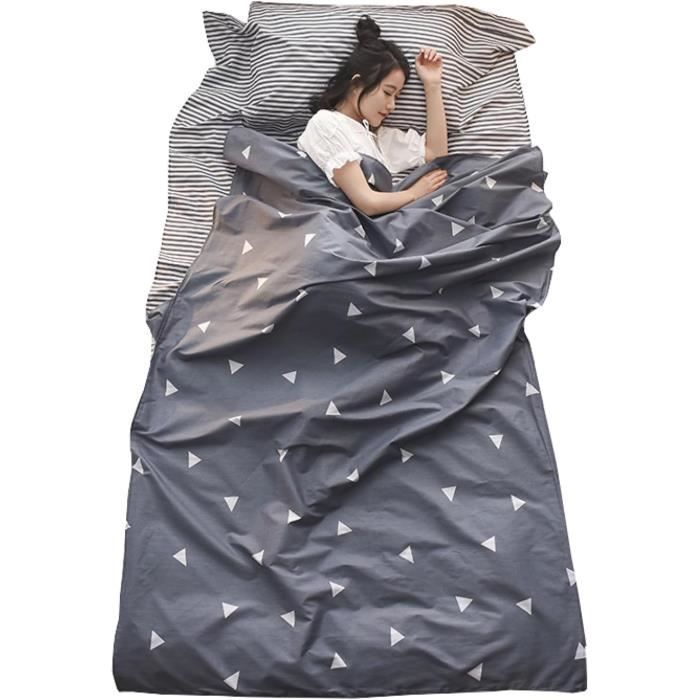 Sac De Couchage Coton 1 2 Personnes Drap De Voyage Léger Confortable