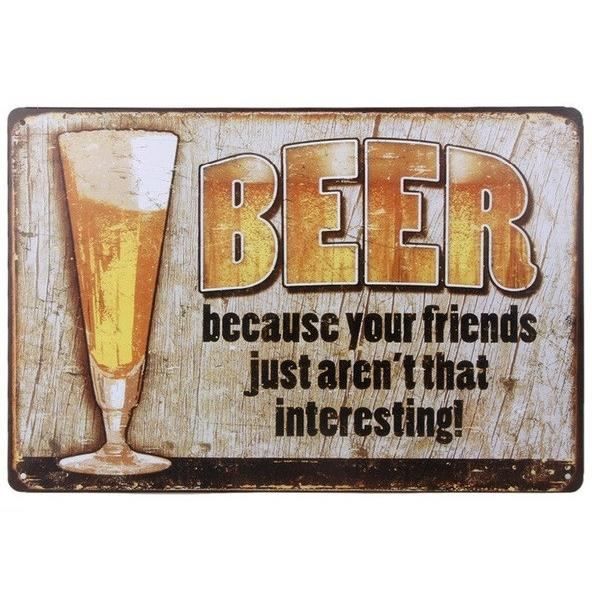 Plaque Murale Déco Vintage Beach Bar - Métal 30x20 Cm - Style Pub Rétro - Neuf