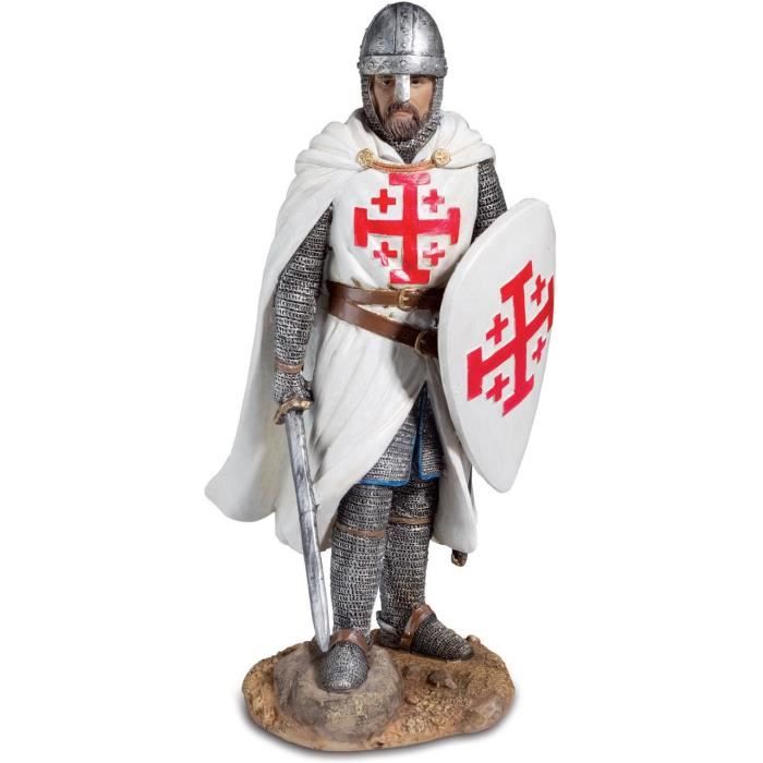 Statuette Figurine Chevalier Templier De L Ordre Du Saint Sepulcre 26 Cm Cdiscount Maison
