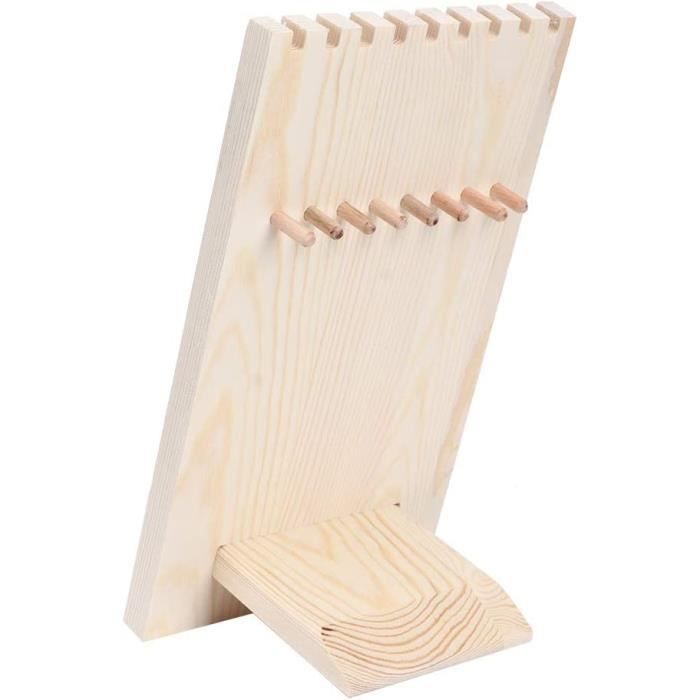 Présentoir de chaînes de cheville en forme de pied en suédine beige