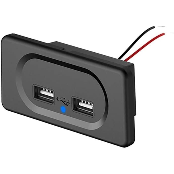 Prise de chargeur USB de voiture, 12-24V Panneau de prise de courant  Chargeur usb voiture 3.1 A Voiture Double Prise USB Câble[1694] - Cdiscount  Auto