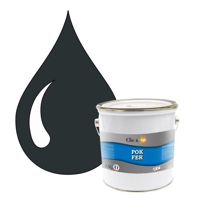 Peinture Antirouille spéciale FER - DECO FER Glycero - Gris anthracite - RAL  7016 - 10L + Monture et Rouleau - Achat / Vente peinture - vernis FER RAL  7016-10L + GRATUIT - Cdiscount